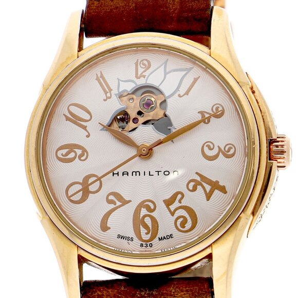 WATCH HAMILTON H323450 Jazzmaster Lady Silver leather/GF AT - Picture 1 of 7
